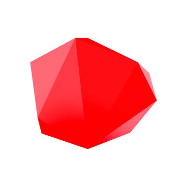 Soyut düşük polyester taş tasarımı. Geometrik 3d vektör tasarım ögesi