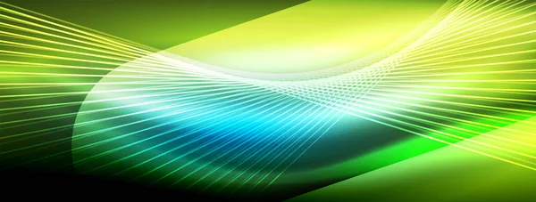 Vectori Linie Luminoasă Neon Culori Vibrante Linii Elegante Stilul Design — Vector de stoc