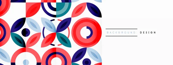 Barevné Kruhy Abstraktní Pozadí Tech Design Pro Tapety Banner Pozadí — Stockový vektor