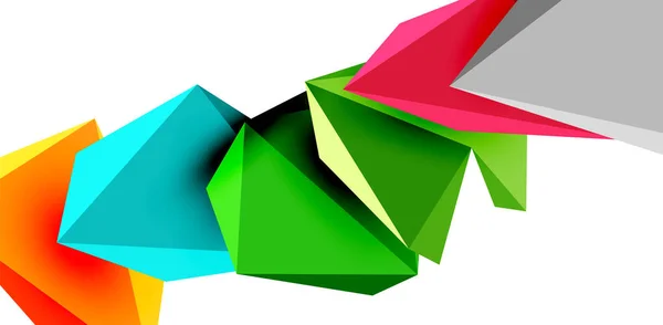 Χαμηλό Πολυ Τριγωνικό Σχεδιασμό Στοιχεία Για Γεωμετρική Έννοια Banner Φόντο — Διανυσματικό Αρχείο