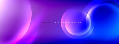 Renk eğimli gölgeler ve ışık efektleri arka planı. Lens ve daire tasarımı. Dinamik düz gölge çizgisi etkisi olan basit akışkan renk gradyanı soyut arkaplan