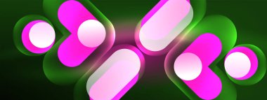 Neon dairesi soyut arkaplan. Duvar kağıdı, afiş, sunum, arkaplan şablonu