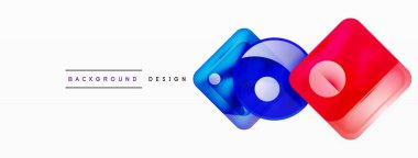 Soyut arkaplan tasarımı titizlikle hazırlanmış vektör bileşiminde parlak cam geometrik şekiller sergiliyor.