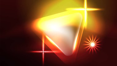 Karanlıkta ışık efektli tekno neon üçgenler