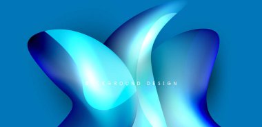 Soyut arkaplan renklerine sahip güzel sıvı şekiller