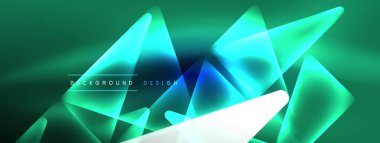 Geometrik arkaplanı hackleyen neon ışıkları, sanal gerçeklik veya yapay zeka konsepti, duvar kağıdı, pankart, sunum, arkaplan için siber punk geometrik şablon