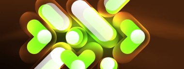 Neon dairesi soyut arkaplan. Duvar kağıdı, afiş, sunum, arkaplan şablonu