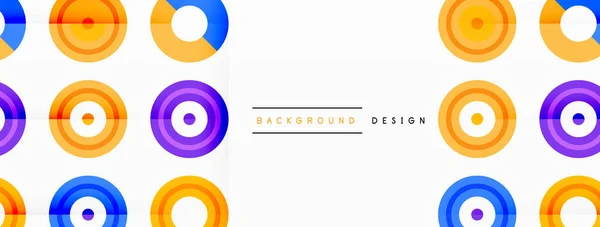 Eye Catching Background Colorful Circles Equal Size Arranged Abstract Pattern — Stock Vector