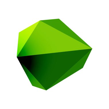 Soyut düşük polyester taş tasarımı. Geometrik 3d vektör tasarım ögesi