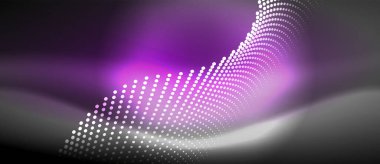 Pürüzsüz bir neon dalgası içeren parlak ve şık bir tasarım. Karanlık bir arkaplanda parlıyor. Her projeye modern ve keskin bir dokunuş eklemek için mükemmel.