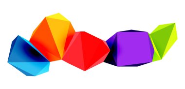 Soyut düşük polyester taş tasarımı. Geometrik 3d vektör tasarım ögesi