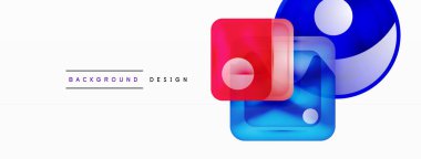 Soyut arkaplan tasarımı titizlikle hazırlanmış vektör bileşiminde parlak cam geometrik şekiller sergiliyor.