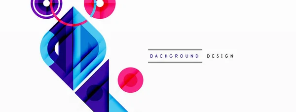 Colorful Triangles Shapes Background Template Wallpaper Banner Presentation Background — Stock Vector
