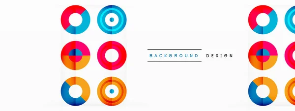 Eye Catching Background Colorful Circles Equal Size Arranged Abstract Pattern — Stock Vector