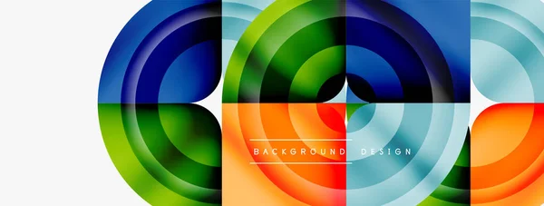 Circle Abstract Background Wallpaper Banner Background Landing Page Wall Art — Stock Vector