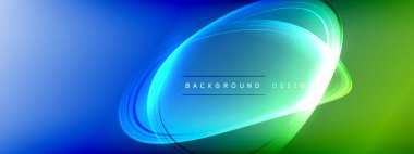 Vektör soyut arkaplan - sıvı gradyan üzerinde sıvı şeffaf kabarcık şekilleri gölgeler ve ışık efektleri