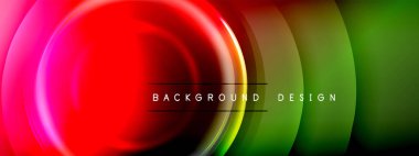 Çember çizgileri ve baloncuklar ışık ve gölge efektleriyle parlayan etki eğiminde. Işık, gölge ve derinliğin dinamik etkileşimi. Gelecekçi ve ritmik teknoloji tasarımı