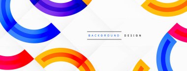Renkli çember soyut arkaplan. Duvar kağıdı, afiş, sunum, arkaplan şablonu