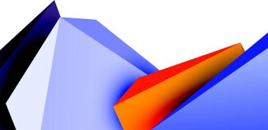 Vektör 3d düşük polimetrik üçgen geometrik tasarım elementleri