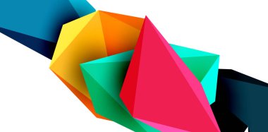3d düşük poli üçgen tasarım elementleri