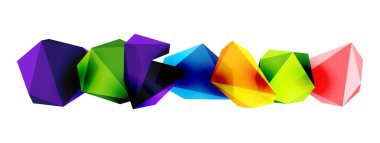 Düşük-polyester üçgenlerden inşa edilmiş geometrik üç boyutlu şekillere sahip modern ve şık bir arka plan, çağdaş tasarımlar için mükemmel.