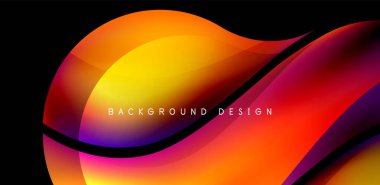 Zarif dalgalar ve akan sıvı soyut arka plan. Kapaklar, şablonlar, el ilanları, afişler, broşürler, afişler için şablon