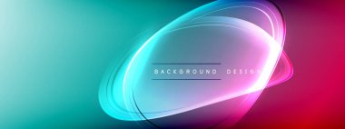 Vektör soyut arkaplan - sıvı gradyan üzerinde sıvı şeffaf kabarcık şekilleri gölgeler ve ışık efektleri