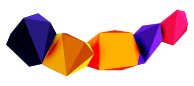 Soyut düşük polyester taş tasarımı. Geometrik 3d vektör tasarım ögesi