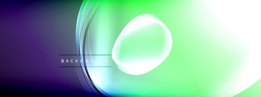 Vektör soyut arkaplan - sıvı gradyan üzerinde sıvı şeffaf kabarcık şekilleri gölgeler ve ışık efektleri