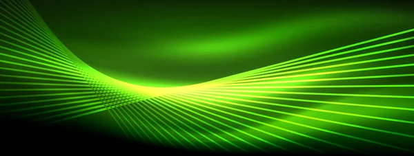 Neon Licht Gloeiende Lijn Vectoren Levendige Kleuren Strakke Lijnen Boeiende — Stockvector