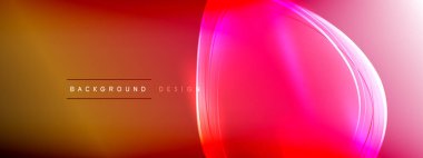 Vektör soyut arkaplan - sıvı gradyan üzerinde sıvı şeffaf kabarcık şekilleri gölgeler ve ışık efektleri