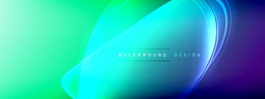 Vektör soyut arkaplan - sıvı gradyan üzerinde sıvı şeffaf kabarcık şekilleri gölgeler ve ışık efektleri