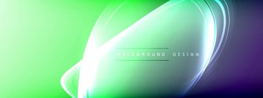 Vektör soyut arkaplan - sıvı gradyan üzerinde sıvı şeffaf kabarcık şekilleri gölgeler ve ışık efektleri