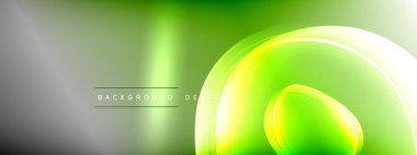 Vektör soyut arkaplan - sıvı gradyan üzerinde sıvı şeffaf kabarcık şekilleri gölgeler ve ışık efektleri