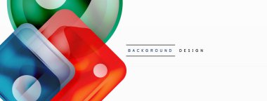 Soyut arkaplan tasarımı titizlikle hazırlanmış vektör bileşiminde parlak cam geometrik şekiller sergiliyor.