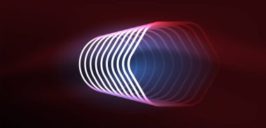 Soyut arka plan tekno neon altıgenleri. Duvar kağıdı, afiş, arkaplan, iniş sayfası, duvar resimleri, davetiye, baskılar, posterler için yüksek teknoloji vektör ilüstrasyonuName