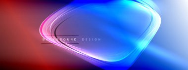 Vektör soyut arkaplan - sıvı gradyan üzerinde sıvı şeffaf kabarcık şekilleri gölgeler ve ışık efektleri