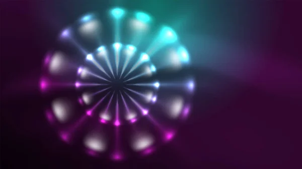Kruhy Jasným Neonem Lesklé Světelné Efekty Abstraktní Pozadí Tapety Design — Stockový vektor