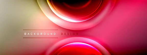 光と影の効果で明るい輝く効果勾配の円ラインと泡 深さのダイナミックな相互作用 未来とリズムのテクノロジーデザイン — ストックベクタ