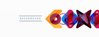 Renkli geometrik soyut arkaplan. En küçük üçgen ve kare şekilleri bileşimi