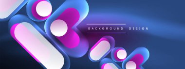 Neon dairesi soyut arkaplan. Duvar kağıdı, afiş, sunum, arkaplan şablonu