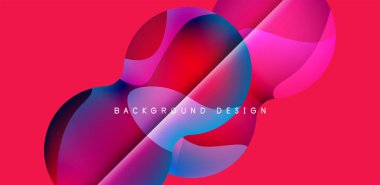 Spheres and circles abstract background, trendy colorful design. Vector Illustration For Wallpaper, Banner, Background, Card, Book Illustration, landing page