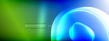 Vektör soyut arkaplan - sıvı gradyan üzerinde sıvı şeffaf kabarcık şekilleri gölgeler ve ışık efektleri