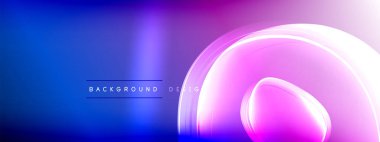 Vektör soyut arkaplan - sıvı gradyan üzerinde sıvı şeffaf kabarcık şekilleri gölgeler ve ışık efektleri