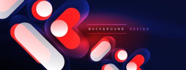 Parlak yuvarlak şekiller soyut arkaplan. Duvar kağıdı, afiş, sunum, arkaplan şablonu