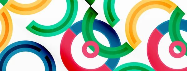 Fond Abstrait Cercle Coloré Modèle Pour Papier Peint Bannière Présentation — Image vectorielle