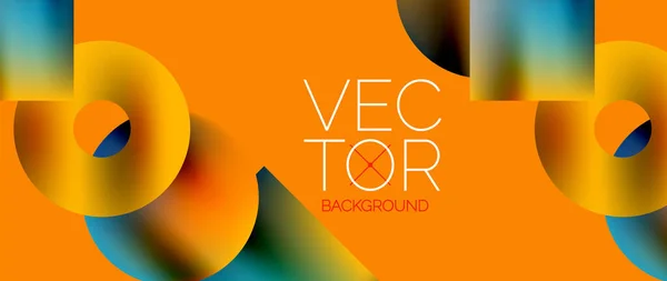 Diseño Cuadrados Círculos Gradientes Color Fluido Con Efectos Metálicos Serena — Vector de stock