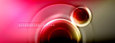 Çember çizgileri ve baloncuklar ışık ve gölge efektleriyle parlayan etki eğiminde. Işık, gölge ve derinliğin dinamik etkileşimi. Gelecekçi ve ritmik teknoloji tasarımı