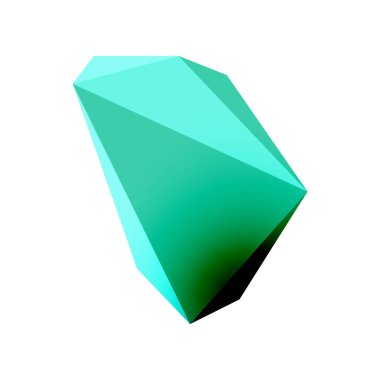 Soyut düşük polyester taş tasarımı. Geometrik 3d vektör tasarım ögesi