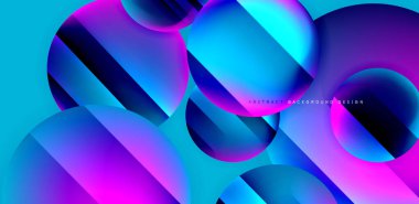 Parlak yüzeyi ve ışığı olan daireler ve gölge efektleri soyut arka plan. Kapaklar, şablonlar, el ilanları, afişler, broşürler, afişler için şablon